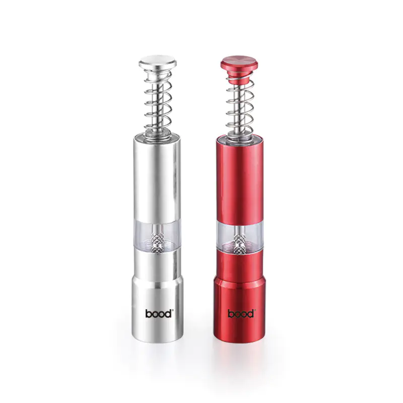 Thumb Pepper Grinder features a compact format suitable for seasoning food at home, in kitchens, or during dining.