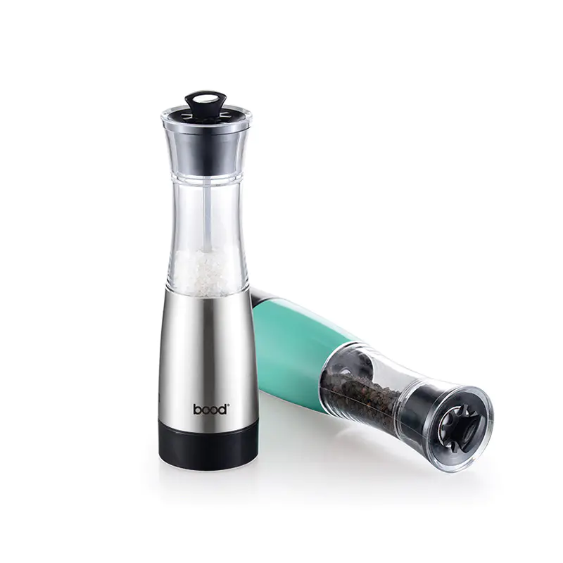 Gravity Salt and Pepper Mill uses a gravity-activated design to provide convenient grinding for salt, pepper, and other dry seasonings.